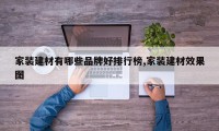 家装建材有哪些品牌好排行榜,家装建材效果图